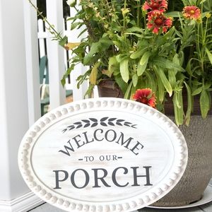 SOLD Welcome To Our Porch | Wood Framed Sign | Entryway Sign | Farmhouse style